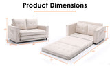 DS. DISTINCTIVE STYLE Pull Out Sofa Bed 55 Inch Width Convertible Sleeper Sofa Couch with Pullout Bed 2-in-1 Floor Futon Sofa Bed with Side Pockets