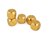 Aluminum Dice 5 Pieces 16mm Alloy Dice with Case