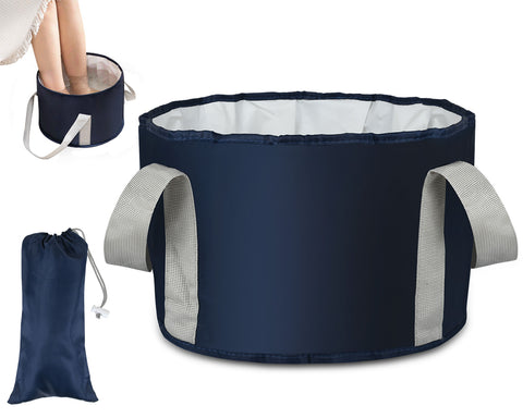 Foot Soaking Tub Collapsible Bucket with Handle 4.7 Gallon/18 L Portable Wash Bag