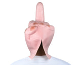 Middle Finger Mask Funny Halloween Head to Wear Latex Costume Mask with 4 Pieces Middle Finger Balloons