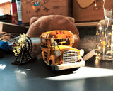 Handcrated Metal School Bus Retro Classic Vehicle Desk Decor