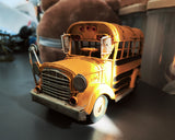 Handcrated Metal School Bus Retro Classic Vehicle Desk Decor