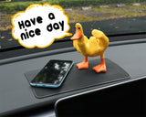 Middle Finger Duck Joke Gifts Duck You Figurine 5.7 Inch Statue Funny Desk Decor Cell Ph Holder Resin Decoration