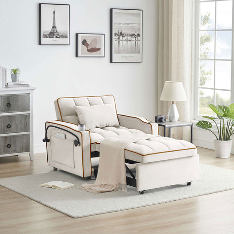 Sofa Chair Bed 3 in 1 Convertible Sleeper Chair Pull Out Sleeper Chairs with USB port