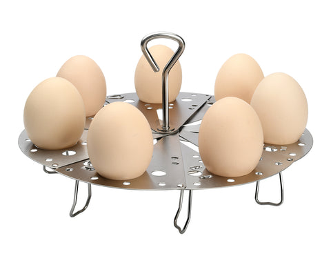 Egg Steamer Rack 304 Stainless Steel Extendable Steamer Trays with Removable Handle