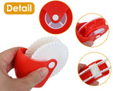 Pastry Wheel Decorator and Cutter Set of 2, Includes Lattice Pastry Wheel and Crust Roll for Pizza, Pastry, Ravioli Pasta, Pie and Cookie Decoration or Baking Cooking