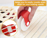 Pastry Wheel Decorator and Cutter Set of 2, Includes Lattice Pastry Wheel and Crust Roll for Pizza, Pastry, Ravioli Pasta, Pie and Cookie Decoration or Baking Cooking